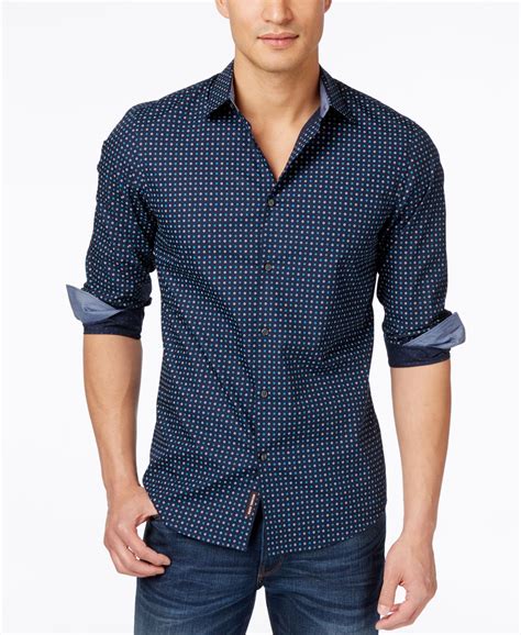 michael kors printed shirt|michael kors shirts men's.